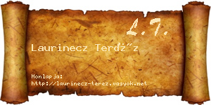 Laurinecz Teréz névjegykártya